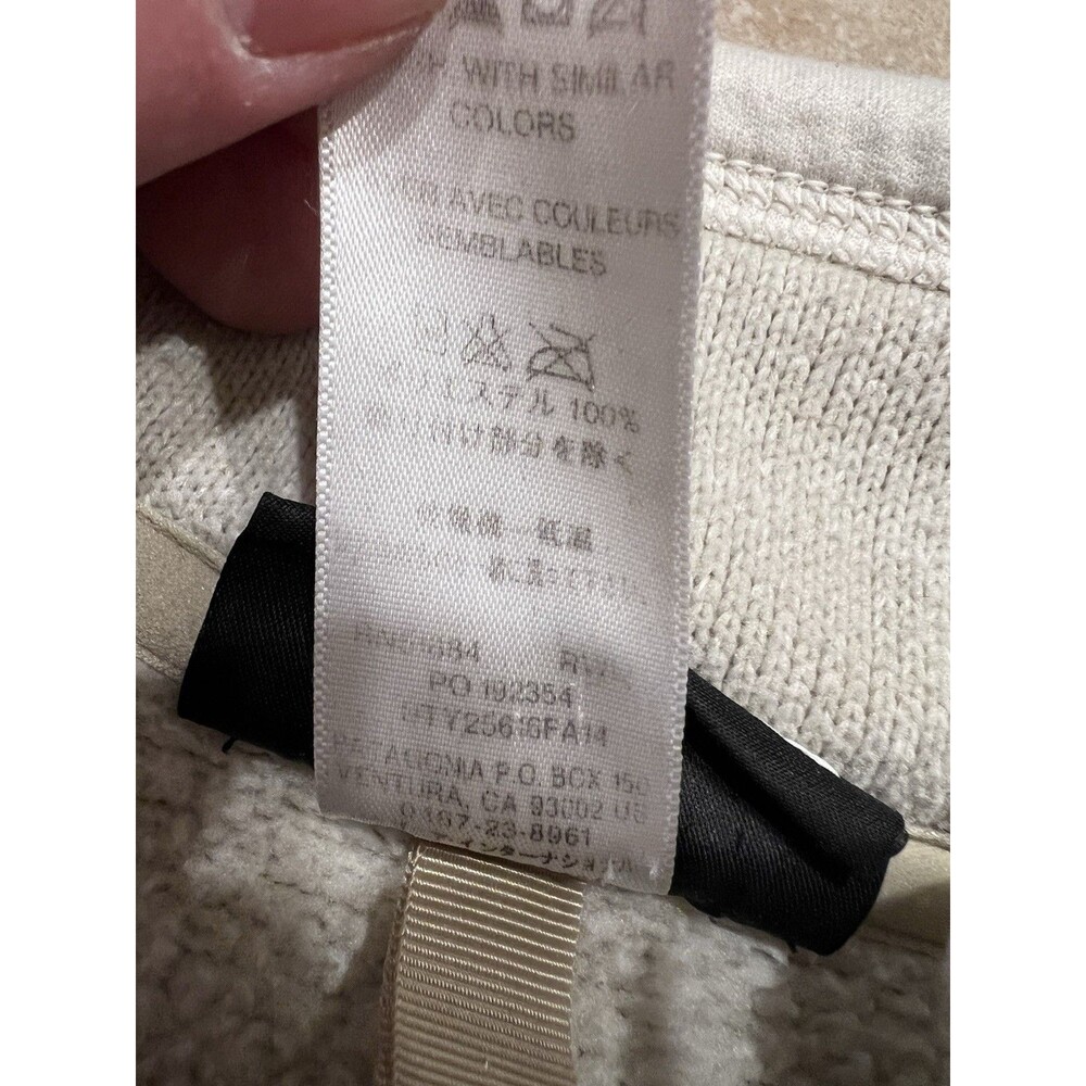 Patagonia Better Sweater Womens M Beige Quarter Zip Sweatshirt Hiking 2014 - Picture 4 of 5